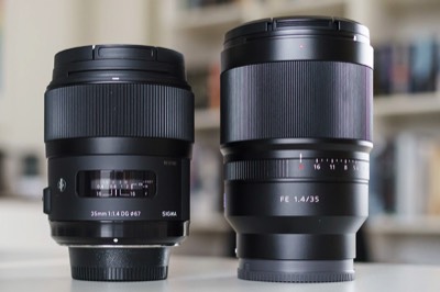 Sony FE and Sigma ART compared